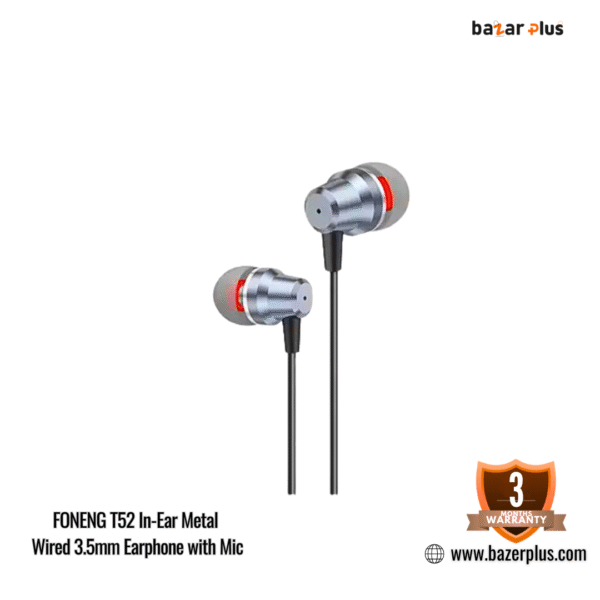 FONENG T52 Angled In-Ear Wired Earphone