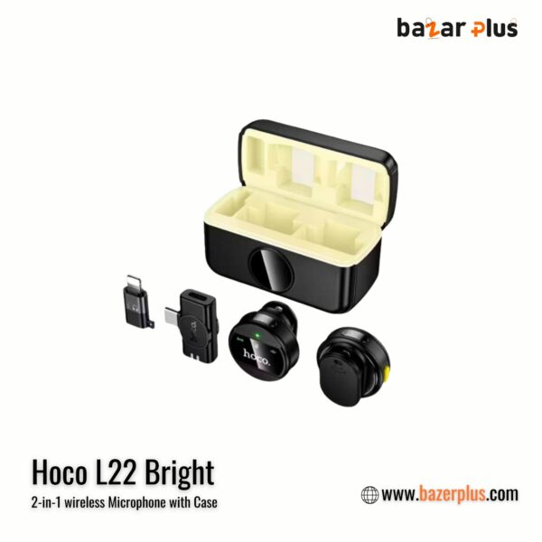 HOCO L22 Bright 2-in-1 Wireless Microphone (iP/Type C)